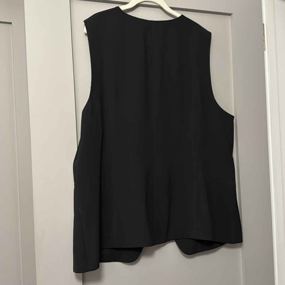 GAP Long Line Black Twill Vest - Picture 5 of 5